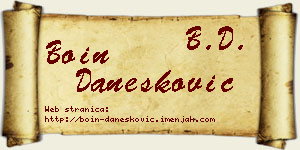 Boin Danesković vizit kartica